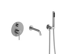 Besco VEO 3-otvorová podomietková vaňová batéria brúsený nikel BW-VSP-NS