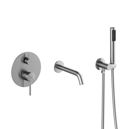 Besco VEO 3-otvorová podomietková vaňová batéria brúsený nikel BW-VSP-NS