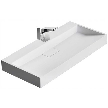 Rea GOYA umývadlo z liateho mramoru na dosku 100 x 46 cm U8903