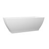 Brecoro Square Solid Surface voľne stojaca vaňa, biela SQW006