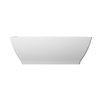 Brecoro Square Solid Surface voľne stojaca vaňa, biela SQW006