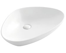 Land Lotos biele keramické umývadlo na dosku 59 x 39 x 13 cm