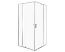 Novoterm Dunaj 2-D sprchový kút 80 x 80 x 190  cm, sklo číre