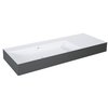 Elita Level ľavé nástenná umývadlo Solid Surface 120,5x45,5 cm White Matt/Antracit Matt RE041461236180