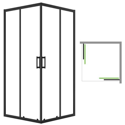 Laveo DESNA štvorcový sprchový kút bez vaničky 80 x 80 x 185 cm JKD_786K