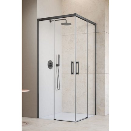 Radaway IDEA BRUSHED GUNMETAL KDD obdĺžnikový sprchový kút 80 x 75 x 205 cm 387061-92-01L+387066-92-01R
