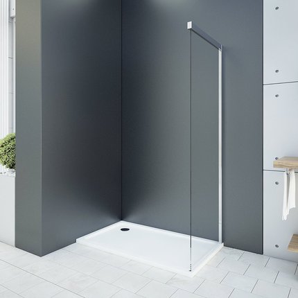 Aquatek WELLNESS F1 pevná stena 75 x 200 cm, sklo číre, profil chróm