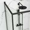 Rea SPACE IN BLACK sprchový kút  80 x 100 x 195 cm, profil čierny K8882