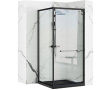 Rea SPACE IN BLACK sprchový kút  80 x 100 x 195 cm, profil čierny K8882