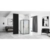 Rea SPACE IN BLACK sprchový kút  80 x 100 x 195 cm, profil čierny K8882