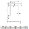 Radaway Teos F sprchová vanička z mramorového zlepenca 160 x 100 x 4 cm HTF160100-04