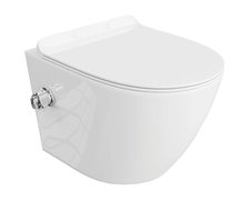 Home Marbella WC misa závesná RimFree s bidetovou funkciou 49 x 37 cm so sedátkom Slim CE-MW-002-11-49