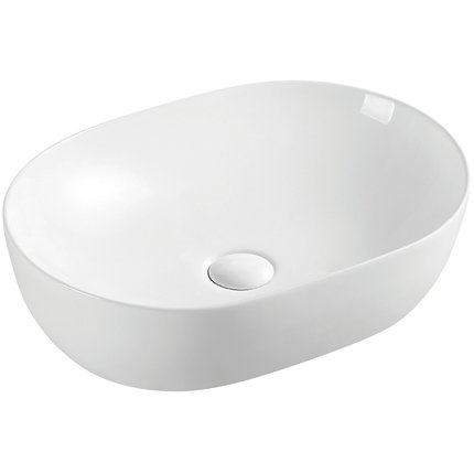 Land Roma biele keramické umývadlo na dosku 48,5 x 35 x 13