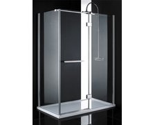 Aquatek CRYSTAL R43 obdĺžnikový sprchový kút 140 x 80 x 200 cm, sklo číre