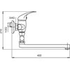 Novaservis METALIA 55 paneláková vodovodná batéria bez príslušenstva 100 mm, chróm 55073/1,0