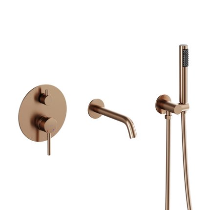 Besco VEO 3-otvorová podomietková vaňová batéria brúsená meď BW-VSP-MS