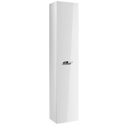 ROCA VICTORIA BASIC UNIK kúpeľňová skrinka biela lesklá vysoká 150 cm s dierkami A856577806