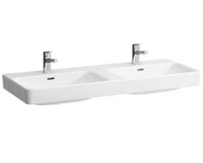 LAUFEN PRO S keramické dvojumývadlo, bez otvoru pre batérie 130 x 46 cm biele H8149680001091