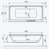 Excellent Arana – Obdĺžniková priľahlá akrylátová vaňa do kúpeľne 180 × 85 cm, biely lesk (WAEX.ARA18WH)