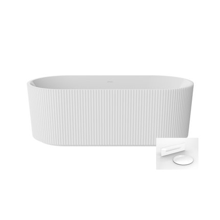 Besco GIULIANA voľne stojaca akrylátová vaňa s prepadom 150 x 75 cm, #WAS-150-GLB