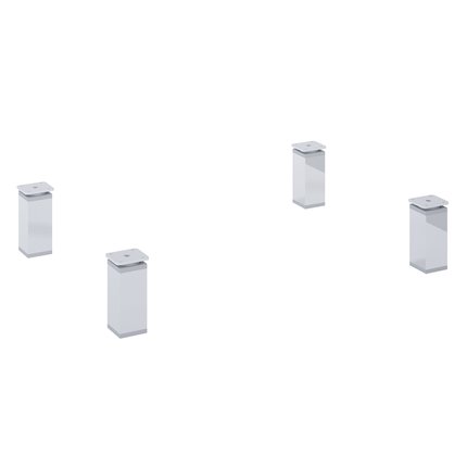 Aquaform ARONA komplet nožičiek 4x4x10 cm – 4 ks chróm AQ.401-185132