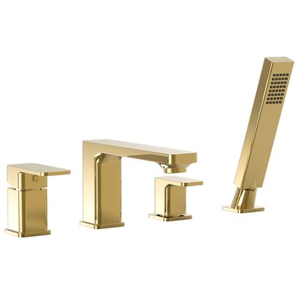 Valvex LOFT Gold 4-otvorová vaňová batéria, zlatá 2455870
