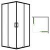 Laveo DESNA štvorcový sprchový kút bez vaničky 90 x 90 x 185 cm JKD_796K