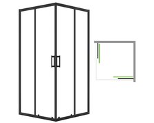 Laveo DESNA štvorcový sprchový kút bez vaničky 90 x 90 x 185 cm JKD_796K