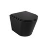 Besco CeraBe LAAX MATT BLACK WC misa závesná Rimless 45 x 35,5 x 36,5 cm cm so sedátkom #ZLA-C-DLC