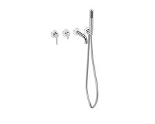 Besco VEO 4-otvorová podomietková vaňová batéria chróm BW-V4P-CH