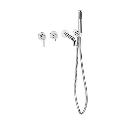 Besco VEO 4-otvorová podomietková vaňová batéria chróm BW-V4P-CH