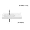 Roca MERIDIAN Fineceramic® nástenné/nábytkové umývadlo 80 x 46 cm, ľavé A327743S00