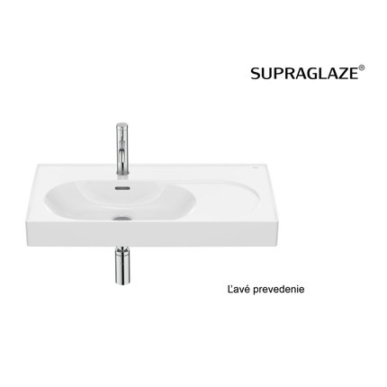 Roca MERIDIAN Fineceramic® nástenné/nábytkové umývadlo 80 x 46 cm, ľavé A327743S00
