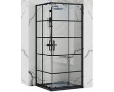 Rea CONCEPT BLACK sprchový kút 90 x 90 x 190 cm sklo číre K5478