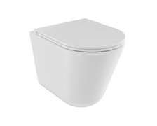 Besco CeraBe LAAX ERGO WHITE WC misa závesná Rimless 44,5 x 36 x 39,5 cm so sedátkom #ZLAE-B-DLB