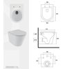 Besco CeraBe LAAX ERGO WHITE WC misa závesná Rimless 44,5 x 36 x 39,5 cm so sedátkom #ZLAE-B-DLB