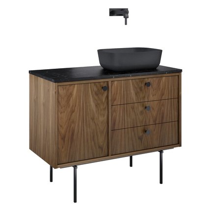 Elita LEGACY kúpeľňová skrinka pod umývadlo 100 cm 3S 1D, orech americký RE01100109D480