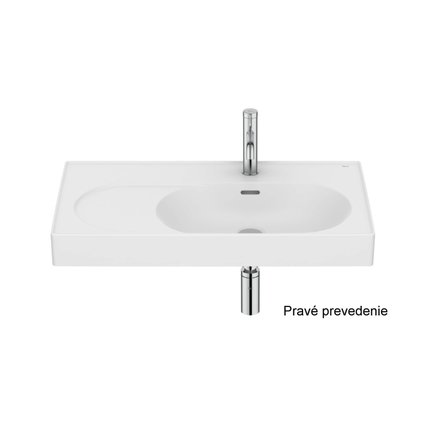 Roca MERIDIAN Fineceramic® nástenné/nábytkové umývadlo 80 x 46 cm, pravé A327744620