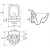 Cersanit CASPIA WC misa závesná CleanOn 54,5 x 36,5 cm K11-0233