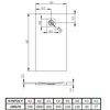 Radaway Kyntos F sprchová vanička z mramorového zlepenca 180 x 70 cm HKF18070-54+HKA-54