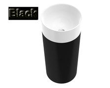 Marmorin DUO S umývadlo voľne stojace s čierným podstavcom, čierná lesk 38x38 cm P_S_536_04_0380 Black