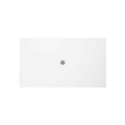 Brecoro Podium Solid Surface obdĺžniková sprchová vanička 90 x 80 cm, biela POB010