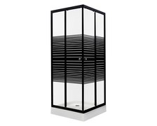 Novoterm Pico Black STR sprchový kút s vaničkou 90 x 90 x 205 cm