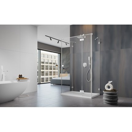 Radaway ESSENZA PRO White KDJ + S štvorcový sprchový kút 80 x 80 cm 10097380-04-01L+10098080-01-01+10098080-01-01