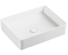 Land Hera biele keramické umývadlo na dosku 47 x 36 x 11 cm