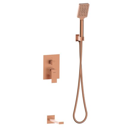 Valvex ARS Satin Copper podomietkový sprchový set 2-funkčný s výtokom na vaňu 2419930