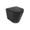 Besco CeraBe LAAX ERGO MATT BLACK WC misa závesná Rimless 44,5 x 36 x 39,5 cm so sedátkom #ZLAE-C-DLC