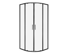 Novoterm SOLID RS black sprchový kút bez vaničky 90 x 90 x 195 cm, sklo číre, profil čierny