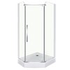Novoterm GLASGOW PLUS 100 päťuholníkový sprchový kút 100 x 80 x 190 cm