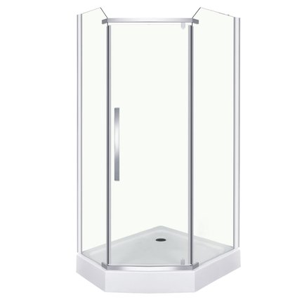 Novoterm GLASGOW PLUS 100 päťuholníkový sprchový kút 100 x 80 x 190 cm